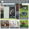 5x3ft Metal Garden Storage Shed, Outdoor Steel Shed with Sliding Doors & Lock, Aluminum Frame for Easy Assembly, Perfect for Patio & Lawn - 2 of 4