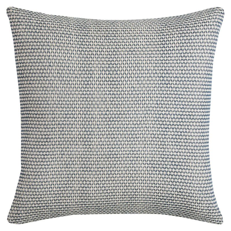 22&#34;x22&#34; Oversized Geometric Square Throw Pillow Cover Ivory/Indigo - Rizzy Home, 1 of 8