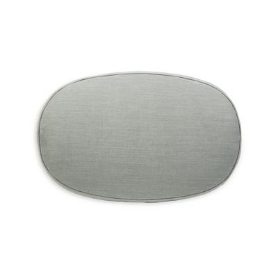 Hollyann 41" Gray Chenille Oversized Accent Ottoman