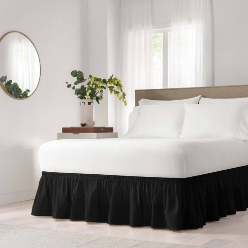 Easy Fit Solid Ruffled Twin Full, Target Black Queen Bed Skirt