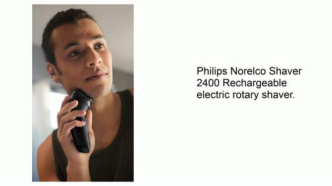 Philips Norelco Wet &#38; Dry Men&#39;s Rechargeable Electric Shaver 2400 - X3001/90, 2 of 15, play video