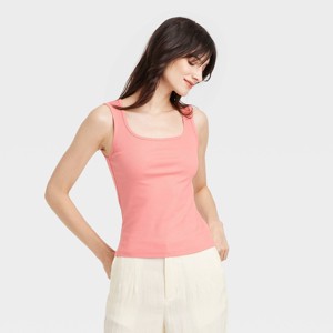 Women's Ribbed Tank Top - A New Day™ - 1 of 4
