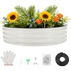 4x4x1ft Galvanized Raised Garden Bed Kit, Round Raised Beds with Open-Ended Base, Metal Planter Box for Vegetables, Flowers, Herbs & Fruits - 3 of 4