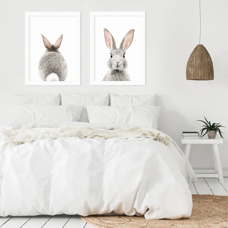 Americanflat Animal (Set Of 2) Bunny Face By Sisi And Seb Wall Art Set, 3 of 8