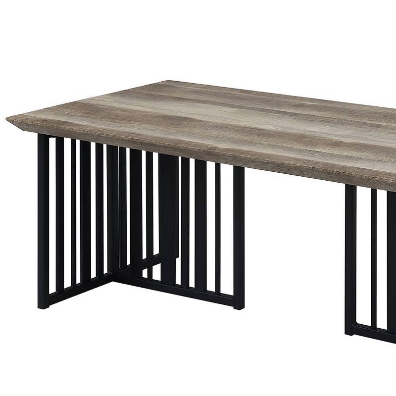 47&#34; Zudora Coffee Table Oak &#38; Sandy Black Finish - Acme Furniture, 3 of 7