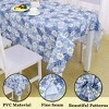 PiccoCasa Floral Printed Water Oil Resistant Vinyl Square Tablecloths Multicolored 60"x60" - image 4 of 4