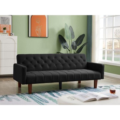 DOMETOUR Factory Tufted Back Sofa Mid-Century Convertible Sofa Bed for Living Room