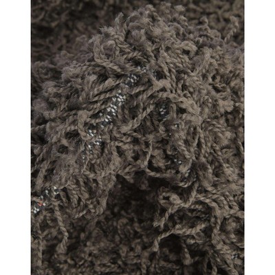 Graphite Gray Reversible Shag Rectangular Rug, Easy Care & Stain-Resistant