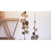 Set of Two Antique Brass Candle Holders with Round Discs Detail by Kalalou - 2 of 3