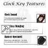 Clockswise Vintage Grandfather Wood-Looking Plastic Pendulum Decorative Battery-Operated Wall Clock - 4 of 4