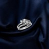 Slickblue Women's Stainless Steel Wedding Ring - 4.75mm Clear CZ Round, Polished, Size 5-6 - 2 of 4