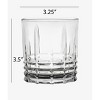 11 Ounce Double Old Fashion Drinking Glass-Textured Cut Glass, Set of 6 - 2 of 4