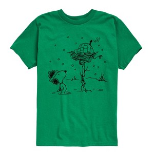 Boys' - Peanuts - Snoopy Woodstock Igloo Short Sleeve Graphic T-Shirt - 1 of 4