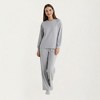 Anna-Kaci Lounge Women's 2-Piece Set Long Sleeve Crew Neck Top with Chest Pocket and Relaxed Fit Pants - 3 of 4