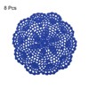 Unique Bargains Handmade Crochet Round Lace Placemats with Floral Patterns for Wedding Party - 3 of 4