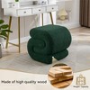 COWLOWN S-Shape Teddy Fabric Ottoman Makeup Stool Footstool, 250LBS Capacity, No-Assembly, Anti-Slip for Living Room/Bedroom/Sofa Side - 4 of 4