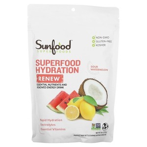 Sunfood Superfood Hydration Renew, Sour Watermelon, 8 oz (227 g) - 1 of 2