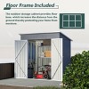 6x4 FT Metal Outdoor Storage Shed with Floor, All-Weather Small Garden Tool Shed for Backyard or Lawn – Cuddlewood - 3 of 4
