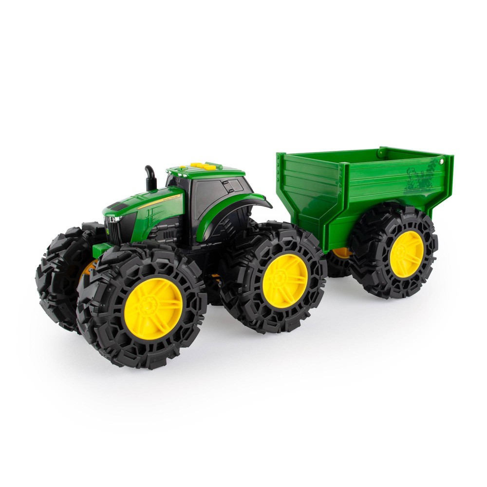 Photos - Toy Car John Deere Monster Treads Tractor with Wagon