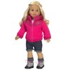Sophia’s Nylon Fleece-Lined Jacket for 18” Dolls, Hot Pink - 2 of 2
