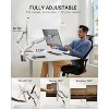 HUANUO Dual Monitor Stand, Fully Adjustable Desk Mount for 13-32 Inch Screens, C Clamp & Grommet Base, Each Arm Holds 4.4-19.8lbs, White - 3 of 4