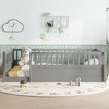 NicBex Twin/Full Kids Floor Toddler Bed Frame with Fence,Modern Toddler Platform Bed for Bedroom,Playroom,Kids Room - 3 of 4
