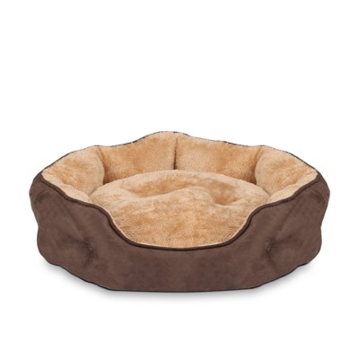 PureWags Small Dog Bed, Round Cat Bed Washable for Indoor Cats, Non-Slip Base and Removable Cushion, Pet Bed for Puppy and Kitten