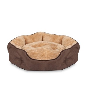 PureWags Small Dog Bed, Round Cat Bed Washable for Indoor Cats, Non-Slip Base and Removable Cushion, Pet Bed for Puppy and Kitten - 1 of 4