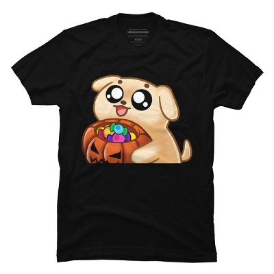 Men's Design By Humans Halloween Candy Pup By Puppers T-Shirt