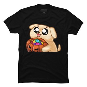 Men's Design By Humans Halloween Candy Pup By Puppers T-Shirt - 1 of 4