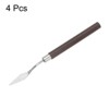 Unique Bargains Stainless Steel Wood Handle Flexible Polished Painting Mixing Scraper 4 Pcs - 3 of 4