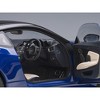 Aston Martin DBS Superleggera RHD (Right Hand Drive) Zaffre Blue Met. w/Carbon Top and Carbon Accents 1/18 Model Car by Autoart - 4 of 4