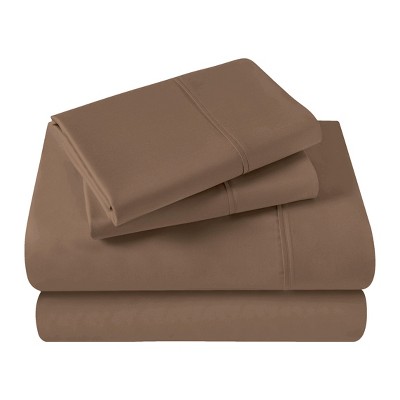 Premium Cotton 400 Thread Count Solid Deep Pocket Sheet Set by Blue Nile Mills