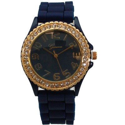 Olivia Pratt Every Day Silicone and Rhinestones Colorful Women Watch