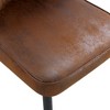 NicBex Dining Table Set for 4 Kitchen Table Wood-Textured MDF Dining Table Set with 4 Brown Suede Chairs for Dining Room - 4 of 4