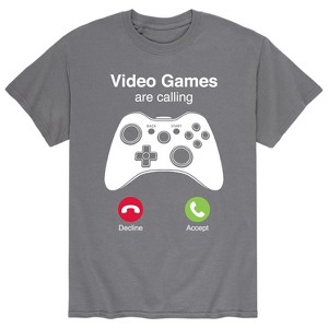 Men's - Instant Message - Video Games Are Calling Short Sleeve Graphic T-Shirt - 1 of 4