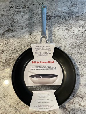 KitchenAid 3-Ply Base Stainless Steel 9.5 Nonstick Frying Pan