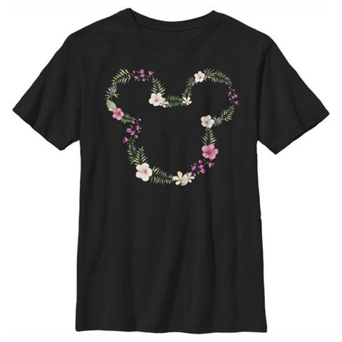 Boy's Disney Mickey Mouse Flower Crown Silhouette T-Shirt - image 1 of 4