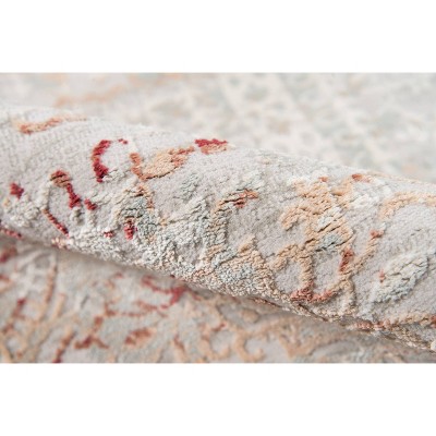 Genevieve Red and Beige Wool Runner Rug