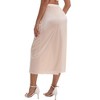 INSPIRE CHIC Women's Satin Soft Lace Trim Flared Hem Lightweight Solid Half Slip - 2 of 4