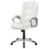 Vynxaria White Upholstered Adjustable Home Office Desk Chair - 4 of 4