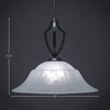 Toltec Lighting Zilo 1 - Light Pendant in  Matte Black with 20" White Marble Shade - 2 of 2