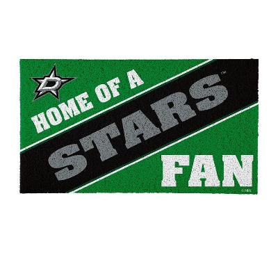 Evergreen Home of a Fan Dallas Stars 28" x 16" Woven PVC Indoor Outdoor Doormat