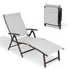 1 pc Crestlive Products Chaise Lounge Chair Outdoor Adjustable Aluminum Folding Patio Recliner Chair - 2 of 4