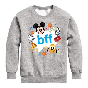 Boys' - Disney - Mickey and Pluto BFFs Graphic Long Sleeve Fleece Sweatshirt - 1 of 4