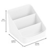 iDesign 3-Section Divided Packet Organizer - Set of 4 - White - 4 of 4