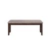 Furniture Gia 46" Solid Wood and Polyester Bench in Brown Cherry - 2 of 4