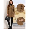 INSPIRE CHIC Women's Lapel Collared Open Front Long Sleeve Belted Overcoat - 2 of 4