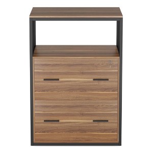 Resenkos File Cabinet, Filing Cabinet for Home Office, 2-Drawer File Cabinet, Letter/Legal / A4 Size Filing Cabinet with Lock,Brown - 1 of 4