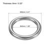 Unique Bargains Stainless Steel Seamless Welded DIY O Ring Buckles 20 Pcs Silver - 2 of 4